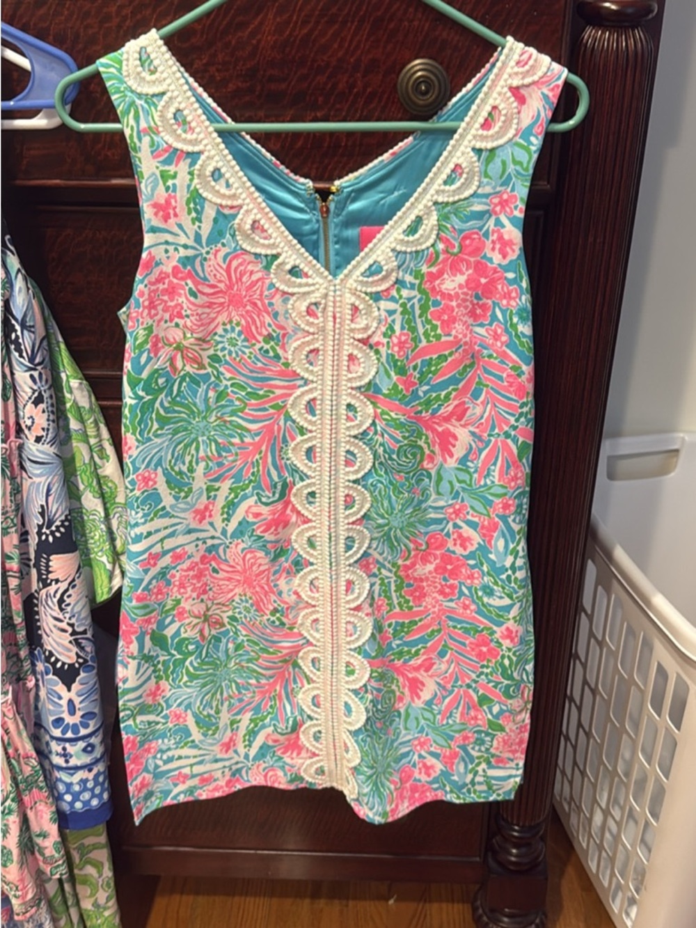 Lilly Pulitzer Shift Dress/Romper with Lace Trim